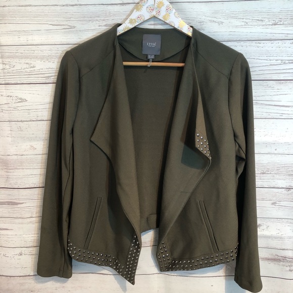 Lysse Studded graham jacket olive green - Picture 2 of 5